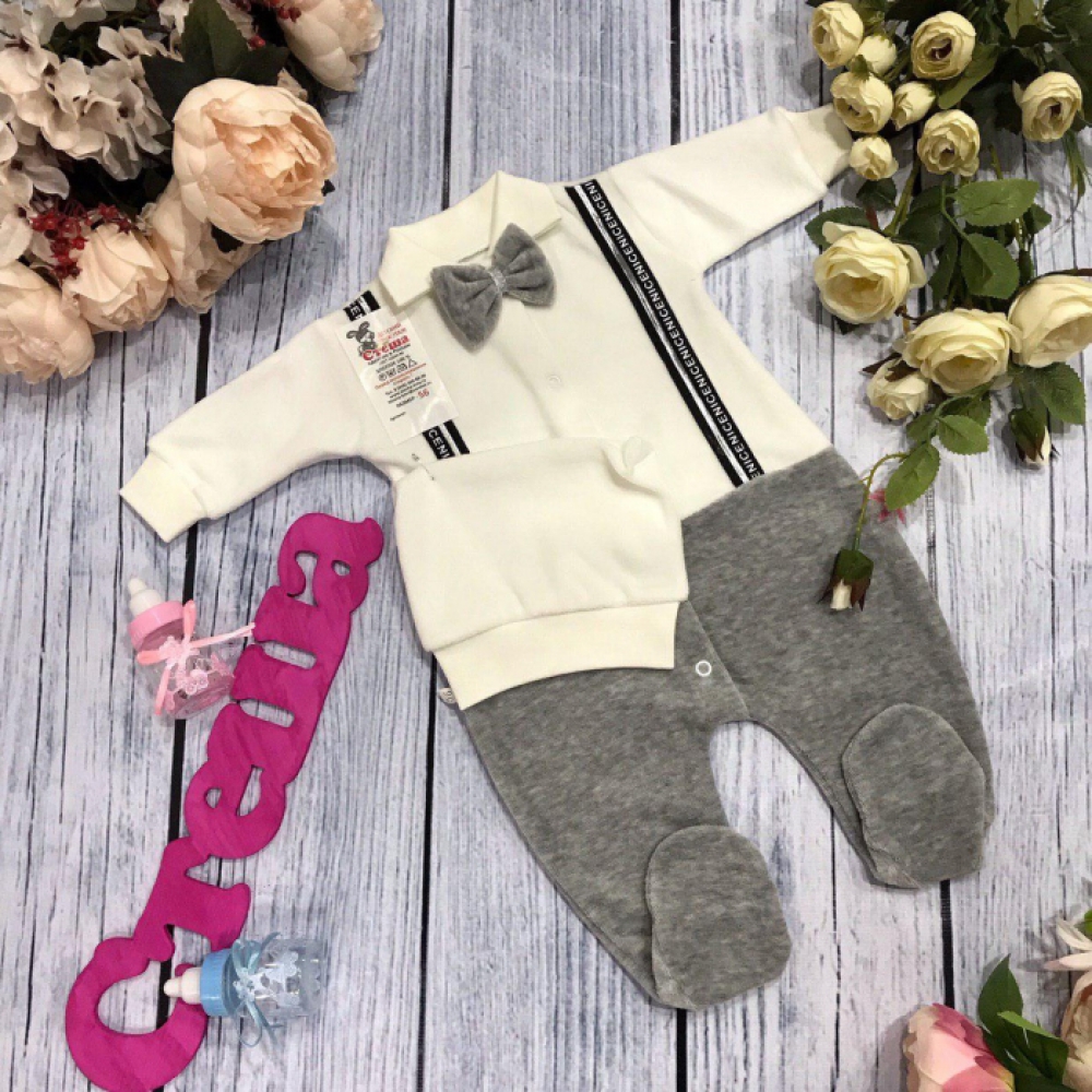 109. Комбинезон с шапкой,100% хлопок интерлок