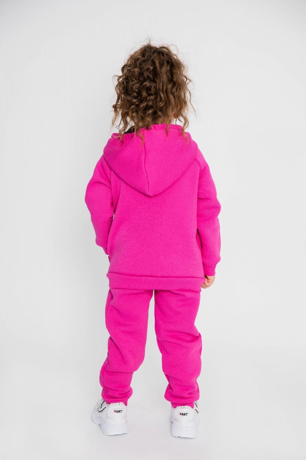 319-Ф. Костюм детский на молнии, фуксия, хлопок 65%, 35% ПЭ, 3-х нитка (начес) 98,104,110,116