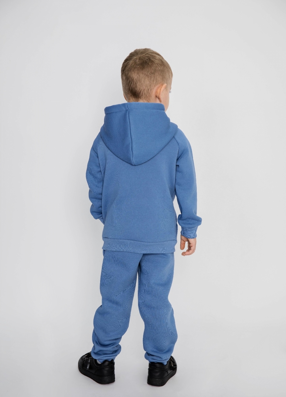 296-ДЖ. Свитшот с капюшоном + Штаны, хлопок 65%, 35% ПЭ, 3-х нитка (начес) джинсовый 80,86,92