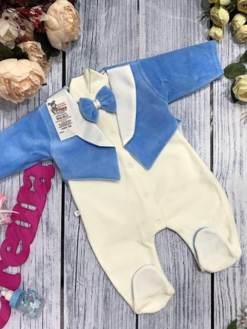 115-Г. Комбинезон с пиджаком,80% хлопок интерлок, 20% ПЭ велюр