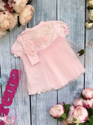 Купить оптом 160 - К/Р. Платье с повязкой на голову,хлопок 100 % интерлок 74,80,86 в Камышине