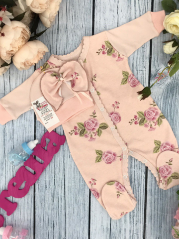 Купить оптом 222. Комбинезон "Роза", хлопок 100 % интерлок в Камышине