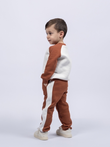 314-Ш. Свитшот + Штаны, шоколад, хлопок 65%, 35% ПЭ, 3-х нитка (начес) 80,86,92