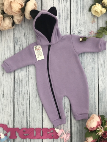 Купить оптом 308-СР. Комбинезон с капюшоном, хлопок 65%, 35% ПЭ, 3-х нитка с начесом + интерлок 62,68,74,80 в Камышине