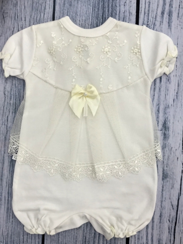 282-М. Песочник с повязкой, молочный 100% хлопок кулирка 56,62