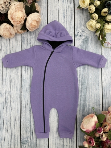 315-Л. Комбинезон с капюшоном, хлопок 65%, 35% ПЭ, 3-х нитка без начеса + интерлок 62,68,74,80