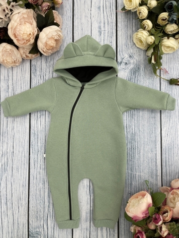 Купить оптом 308-ОЛ. Комбинезон с капюшоном, хлопок 65%, 35% ПЭ, 3-х нитка с начесом + интерлок 62,68,74,80 в Камышине