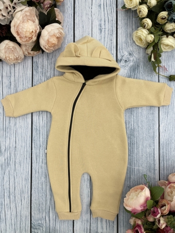 Купить оптом 308-СЛ. Комбинезон с капюшоном, хлопок 65%, 35% ПЭ, 3-х нитка с начесом + интерлок 62,68,74,80 в Камышине