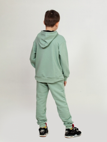 311-ОЛ. Свитшот с капюшоном + Штаны, хлопок 65%, 35% ПЭ, 3-х нитка ( без начеса) олива 146,152,158